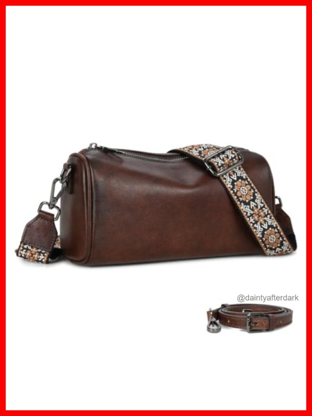 Genuine Leather Crossbody Hobo Shoulder Bag Anti-Theft Adjustable Strap